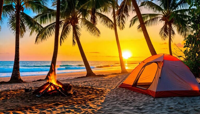 california beach camping paradise