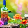 wine bottle bird feeder